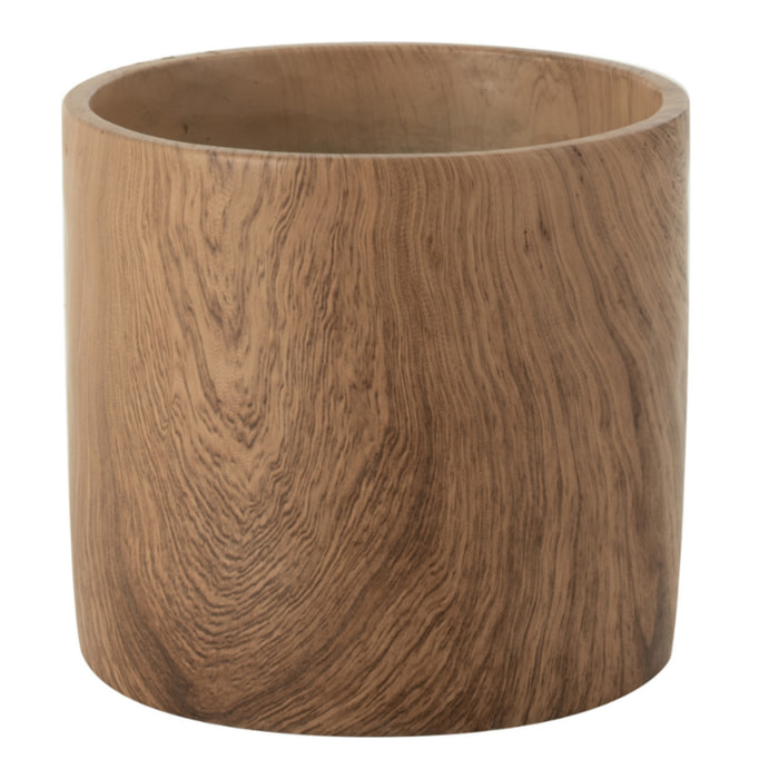 J-Line cache-pot Forêt - ciment - marron - large - 2 pièces - Ø 18 cm
