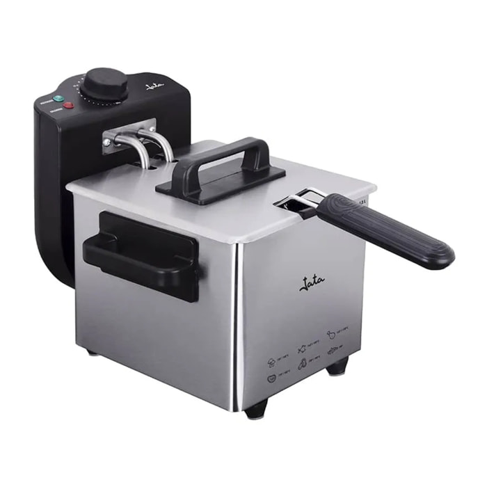 Freidora aceite JATA FR115 de 1,5 litros. Temperatura regulable. Cuba extraíble. Fácil limpieza