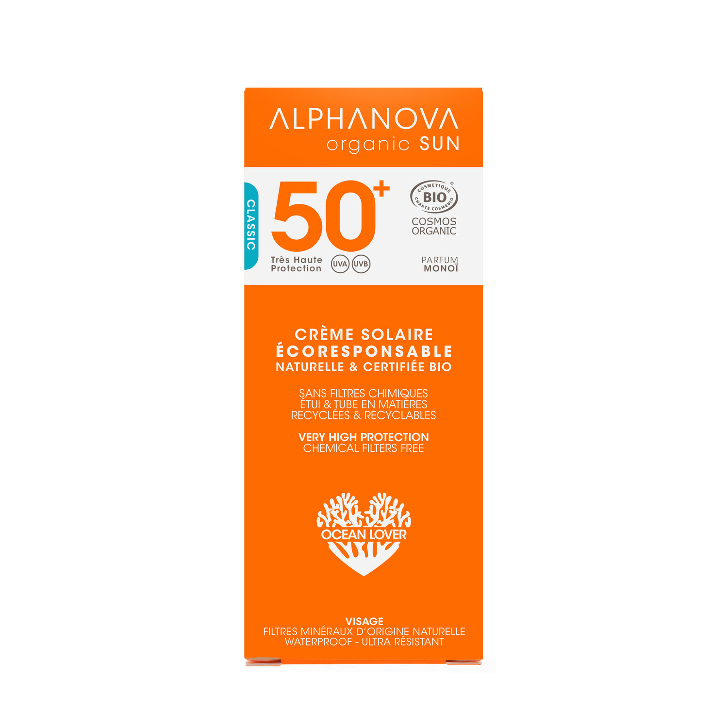 Organic Sun - Crème Solaire Bio SPF50+ Très Haute Protection  50 ml