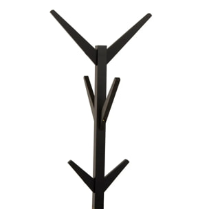 Porte-manteaux 8 crochets bois noir