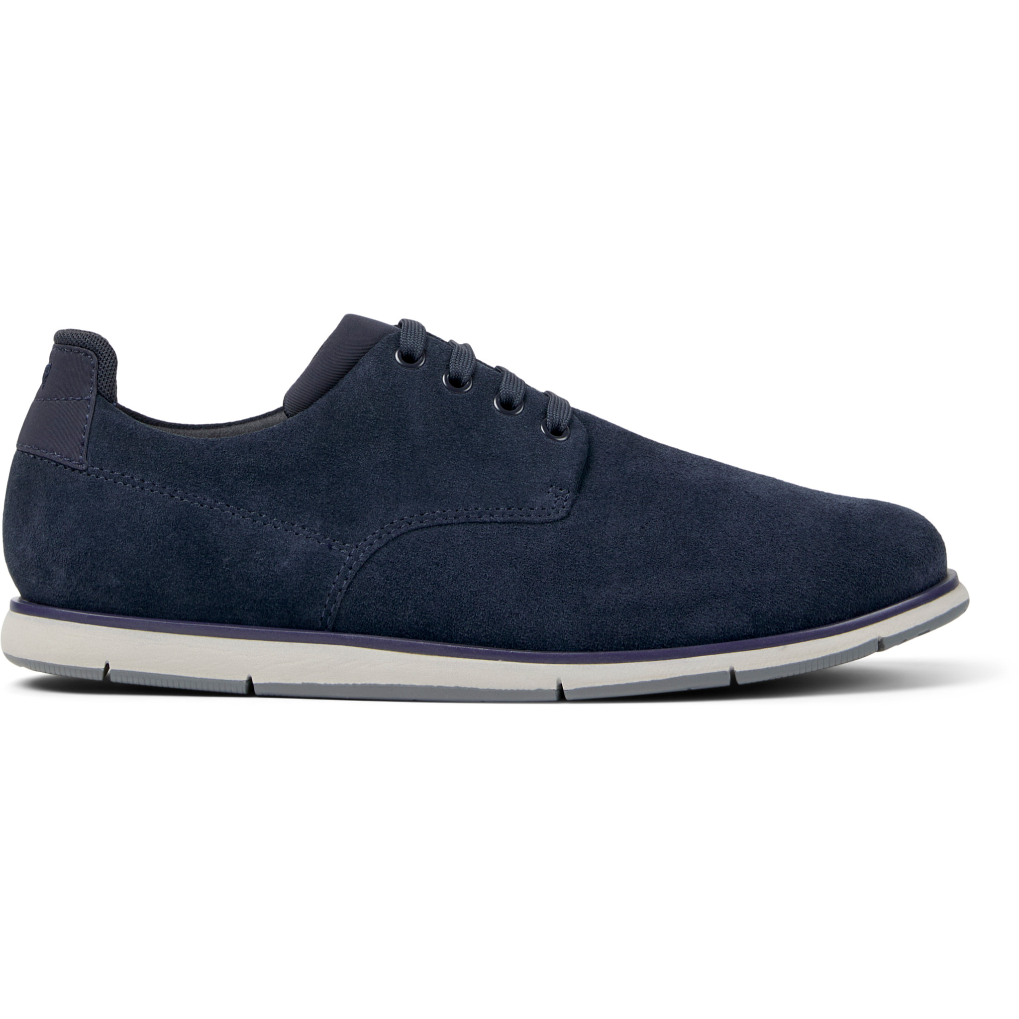 Zapatos de cordones - CAMPER Smith - Azul - Piel de ante