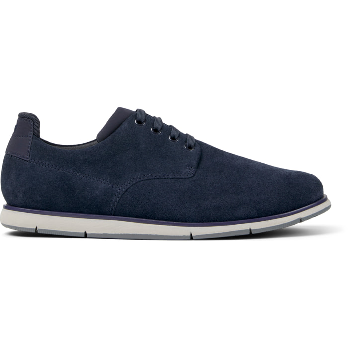 Zapatos de cordones - CAMPER Smith - Azul - Piel de ante