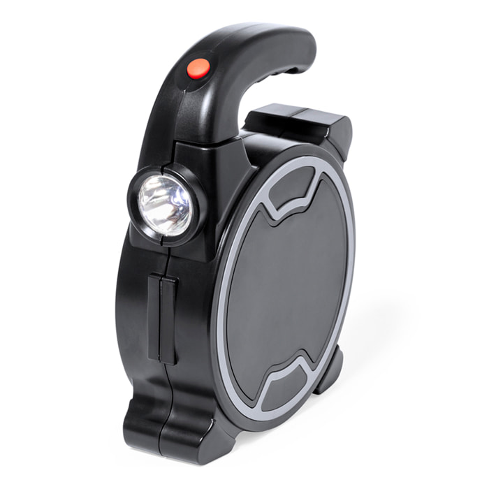 Set de herramientas Hancuk. Estuche de ABS con linterna de 4 LEDs incorporada, 21 accesorios y mango ergonómico.