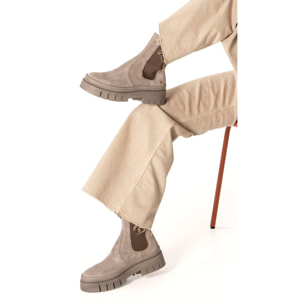 Botines 1954S SILK SUEDE TAUPE/AMBERES color Taupe