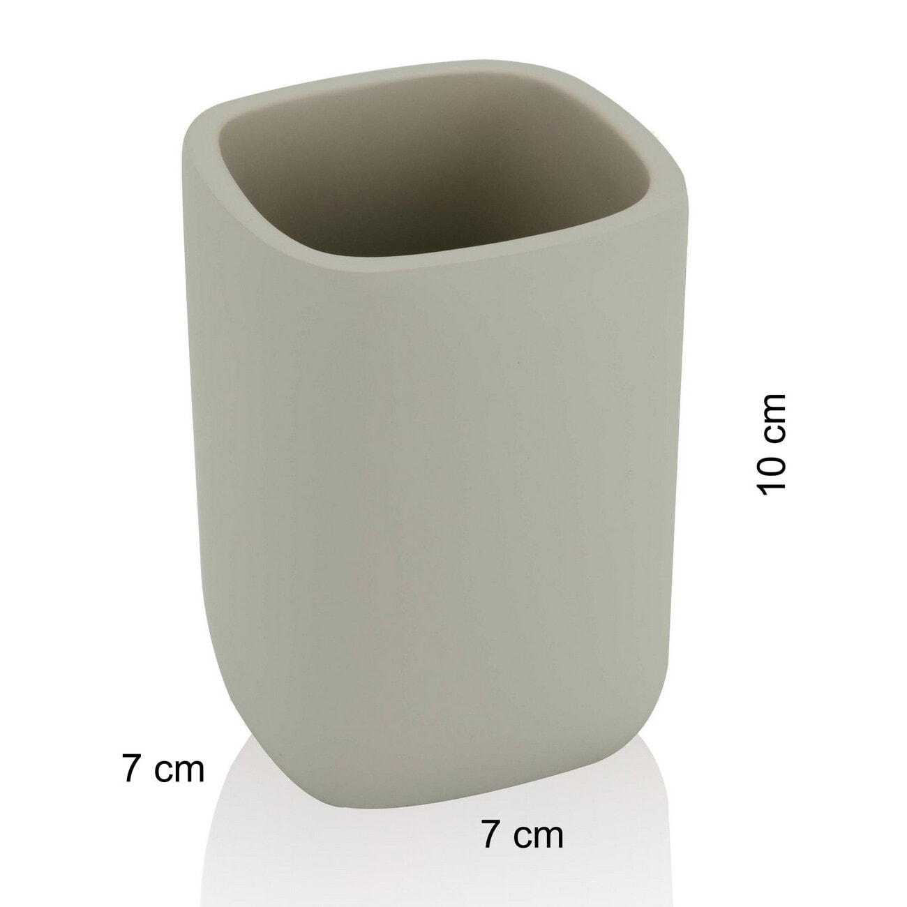 Distributeur de savon Tomasucci ELEGANT, en céramique, beige, 7 × 7 × 18 cm