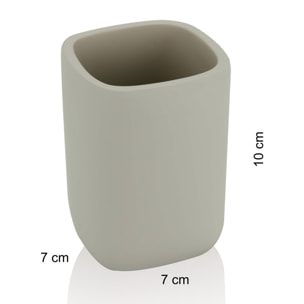 Distributeur de savon Tomasucci ELEGANT, en céramique, beige, 7 × 7 × 18 cm
