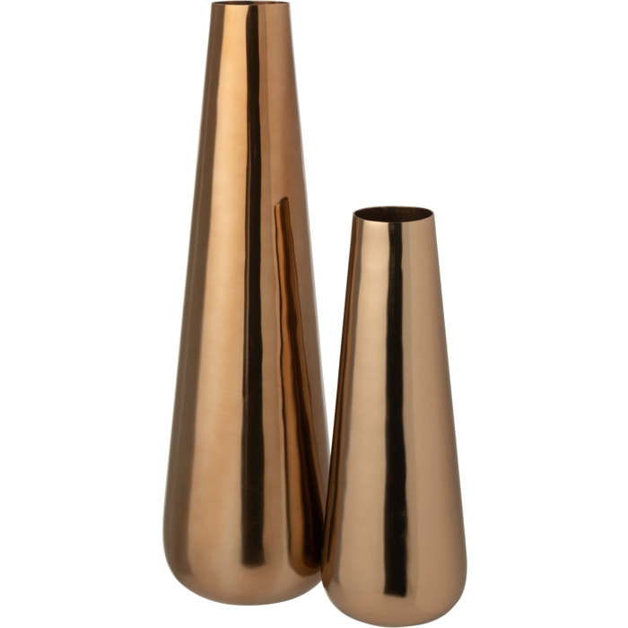 J-Line vase - aluminium - or rosé - large