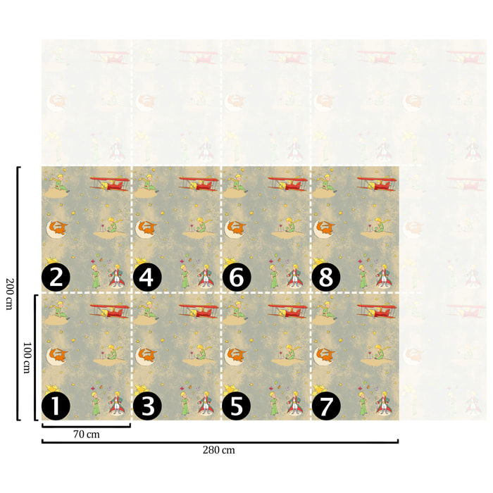 Carta da Parati Ufficiale Il Piccolo Principe Libro Vintage