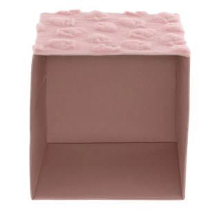 Panier de rangement Fraci 30x30cm Rose Motifs Fraises