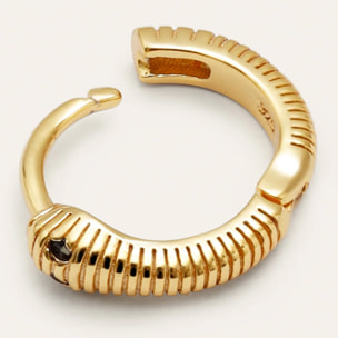 Pendiente Suelto Serpiente Plata Baño Oro