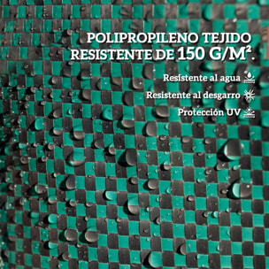 Set de 3 Bolsas de Basura de Jardín 272L Bolsas para Residuos Resistentes con Asas Reforzadas y Aros Flexibles Plegables y Reutilizables