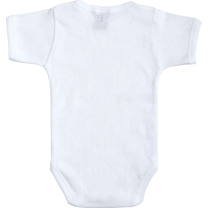 Body bebé manga corta calado ositos