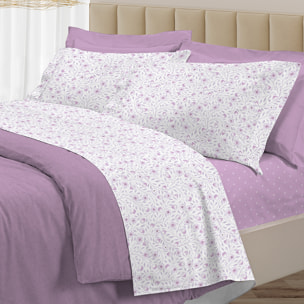 Completo letto melody rosa in cotone 100% cotone