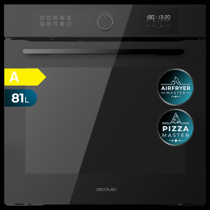 Horno Integrable Multifunción 60cm Bolero Hexa AF316000 Glass Black A. 3400W, 81