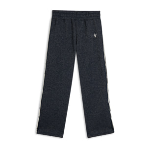 Pantaloni da bambina in cotone e lurex con gamba dritta