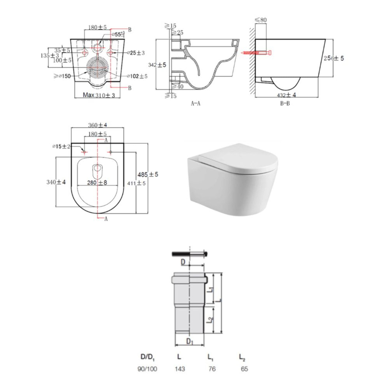 Pack WC bâti ECO 2L Swiss Aqua Technologies + WC suspendu Swiss Aqua Technologies + plaque blanc / chrome (STESTBRWR03-FR)