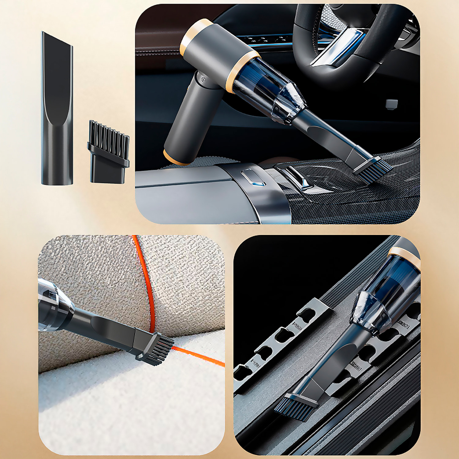 Aspirador y soplador de mano 5 en 1, con 5.000 pa, bateria de 2000mAh.