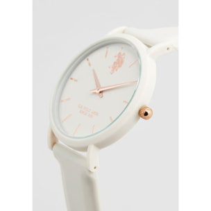 Orologio U.S. Polo Assn. In silicone avorio
