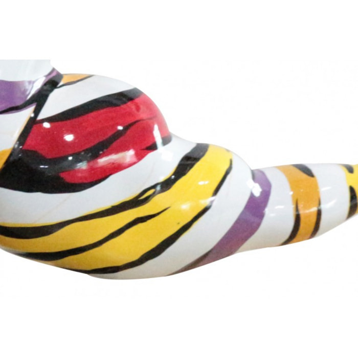 Statue femme multicolore en résine H46cm - NOHO