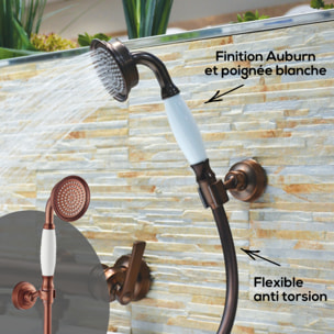 Mitigeur bain douche avec pommeau de douche et support Paini Lady's Auburn