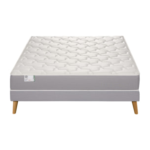 Ensemble L OPTIMAL matelas H22 ressort ensachés, ferme, sommier