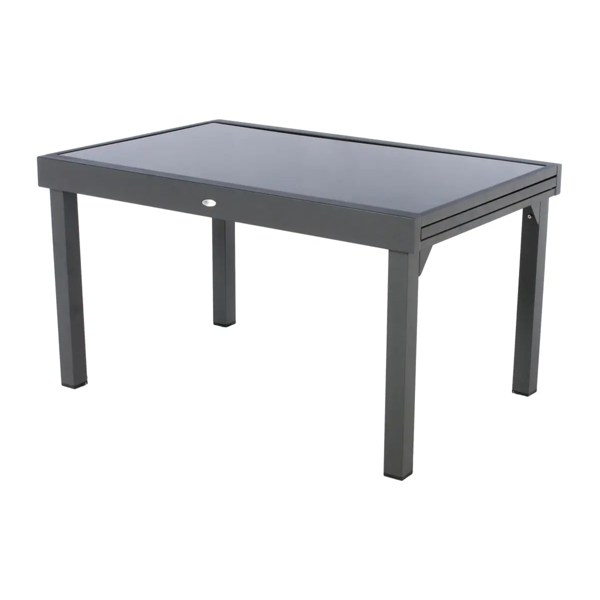 Table de jardin extensible "Piazza" anthracite & graphite 10 places en aluminium traité époxy