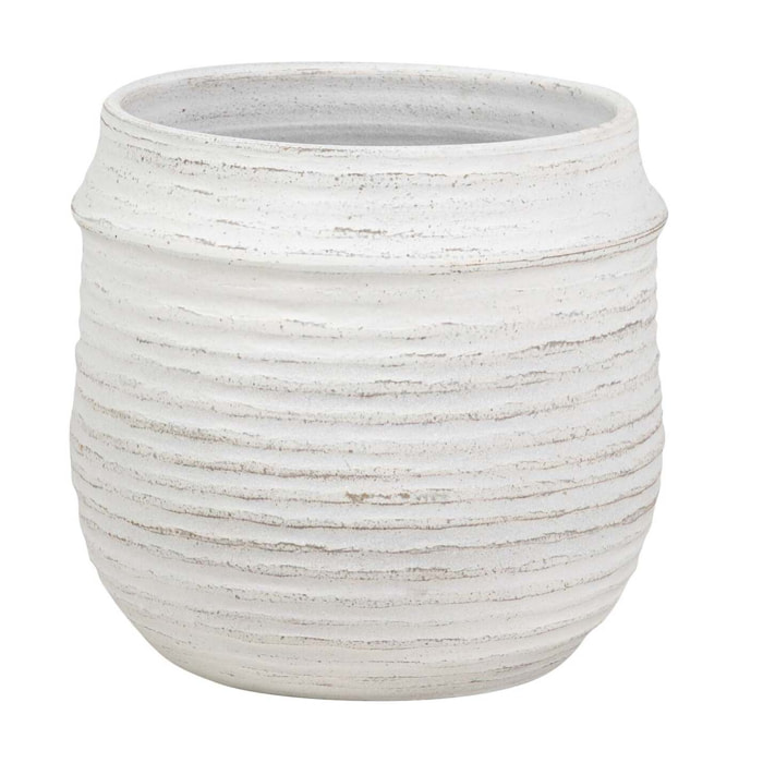 Macetero Ceramica Blanco 39x39x38 Cm