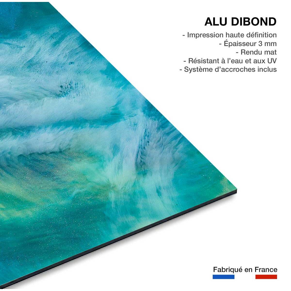 Tableau bleu nebuleux Tableau alu Dibond