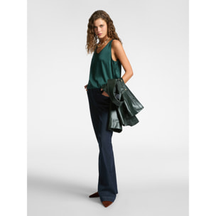 Elena Mirò - Top in raso - Verde