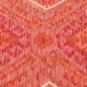 Tapis kilim géométrique, tissé plat en laine, UMES