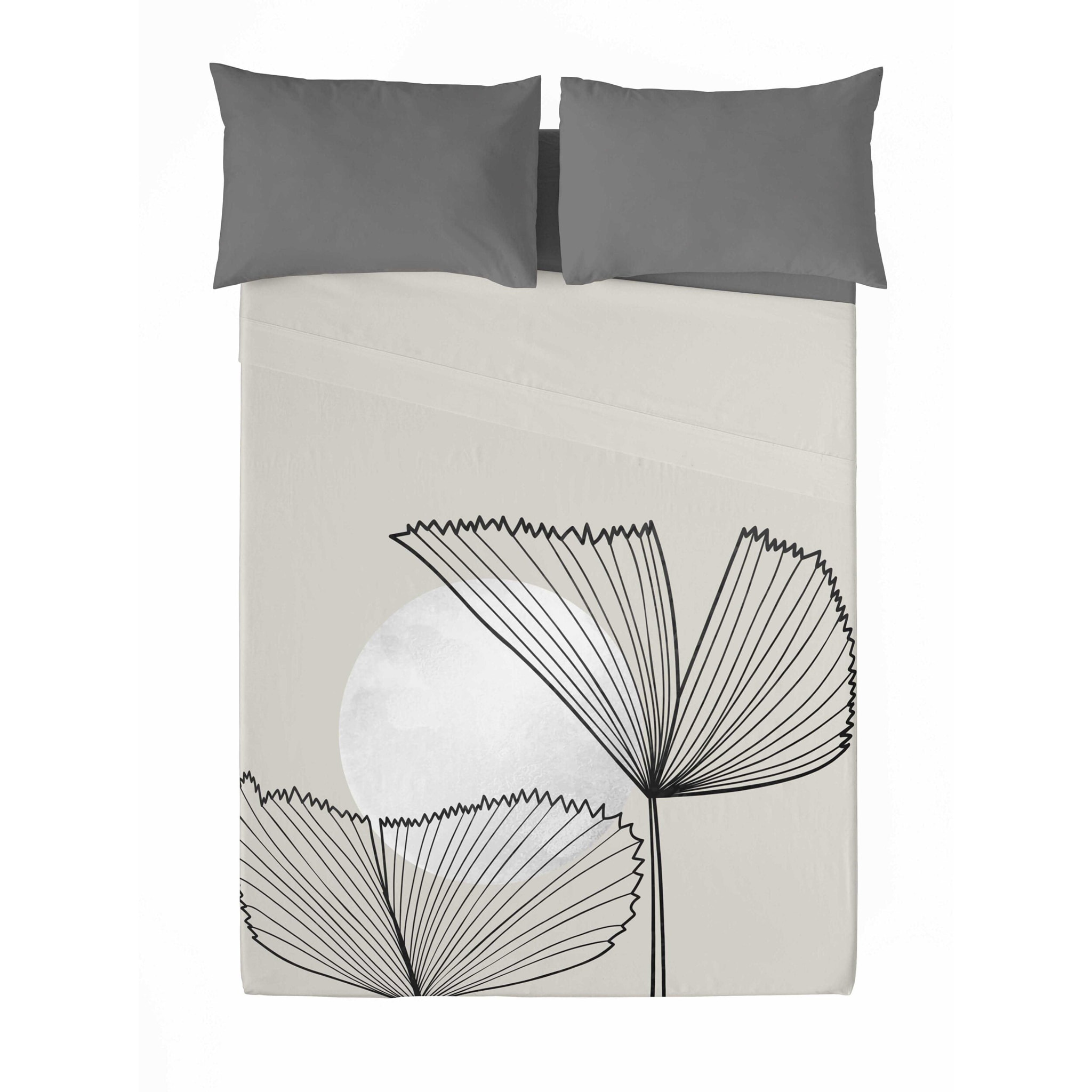 Naturals - Juego de Sábanas Estampadas - Incluye 1 o 2 Fundas de Almohada + 1 Sábana Bajera - 100% Algodón - Eli Beige Naturals cama 135