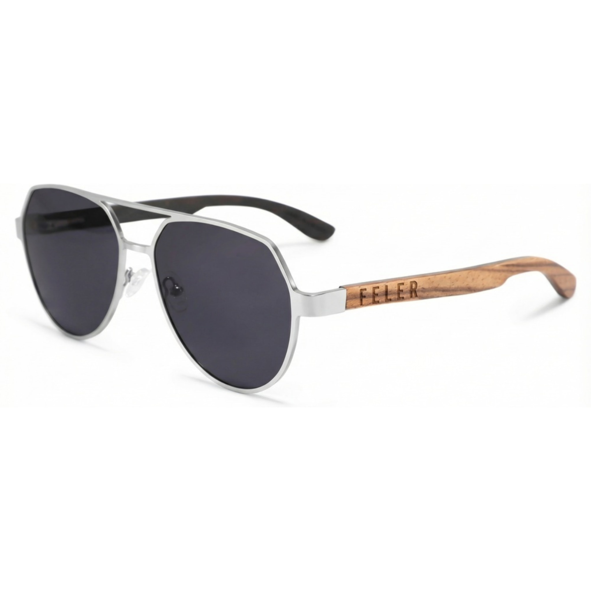 Gafas de Sol Feler 1805-11 Polarizadas de Madera Unisex 57 mm