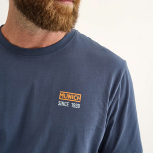 Camiseta MUNICH Compass lifestyle hombre de algodón orgánico navy