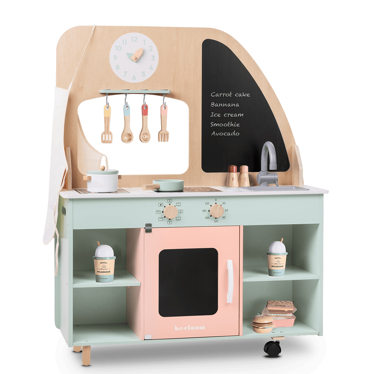 Cocina de juguete FOODIE TRUCK cocinita infantil con accesorios madera