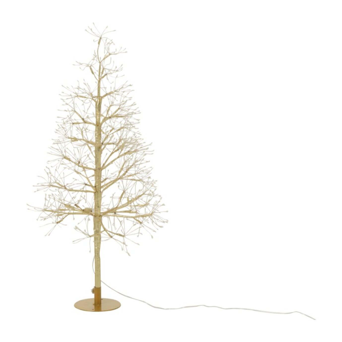 J-Line décoration Arbre - blanc chaud - acier - or - small - LED