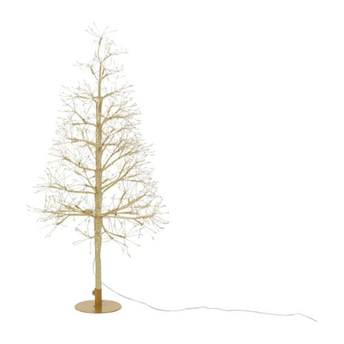J-Line décoration Arbre - blanc chaud - acier - or - small - LED