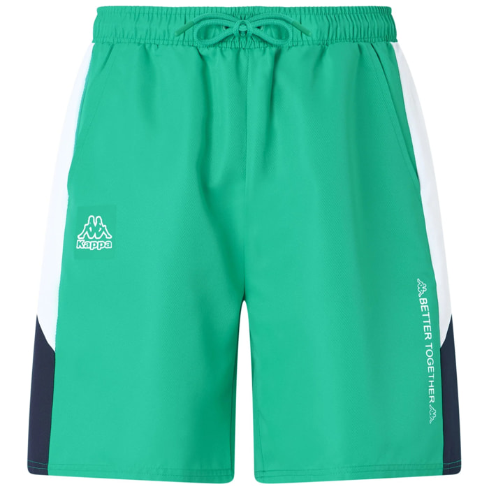 Kappa - Pantaloni Corti Uomo Verde - Logo Gaggio