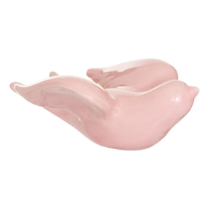 Hirondelle décorative Fleur de rose 17,5x11x7cm