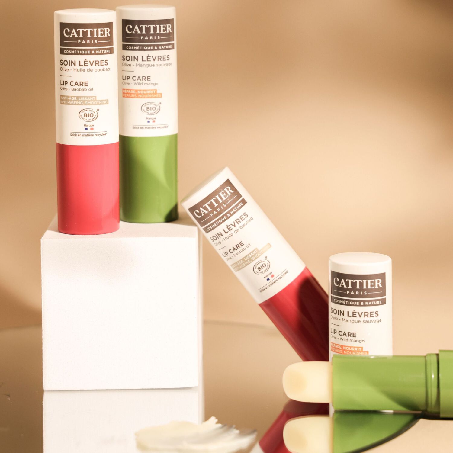 Stick Soin Lèvres - Anti-Âge, Lissant - Olive & Huile de Baobab 4 g