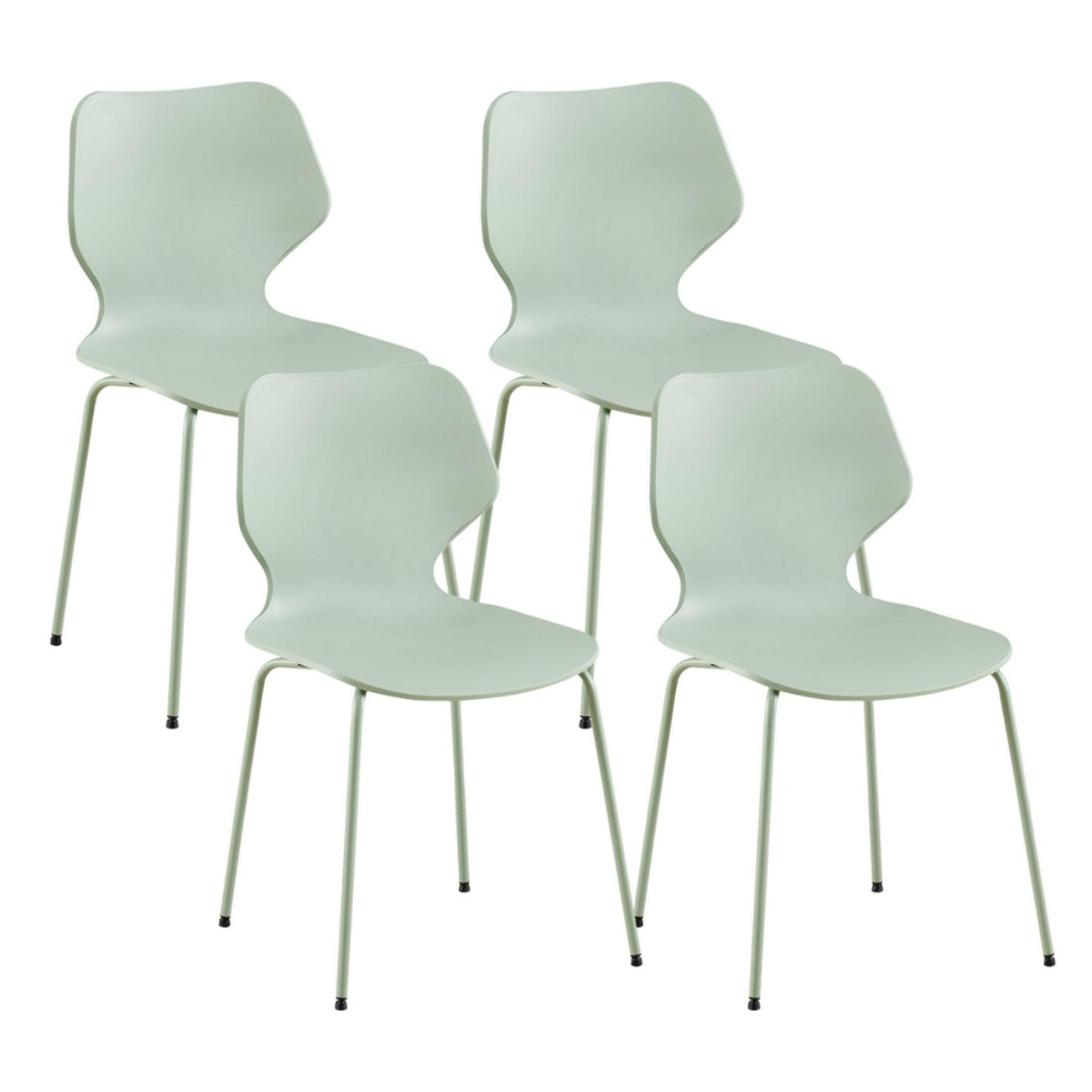 Set da 4 sedie da salotto moderne verdi - Selene