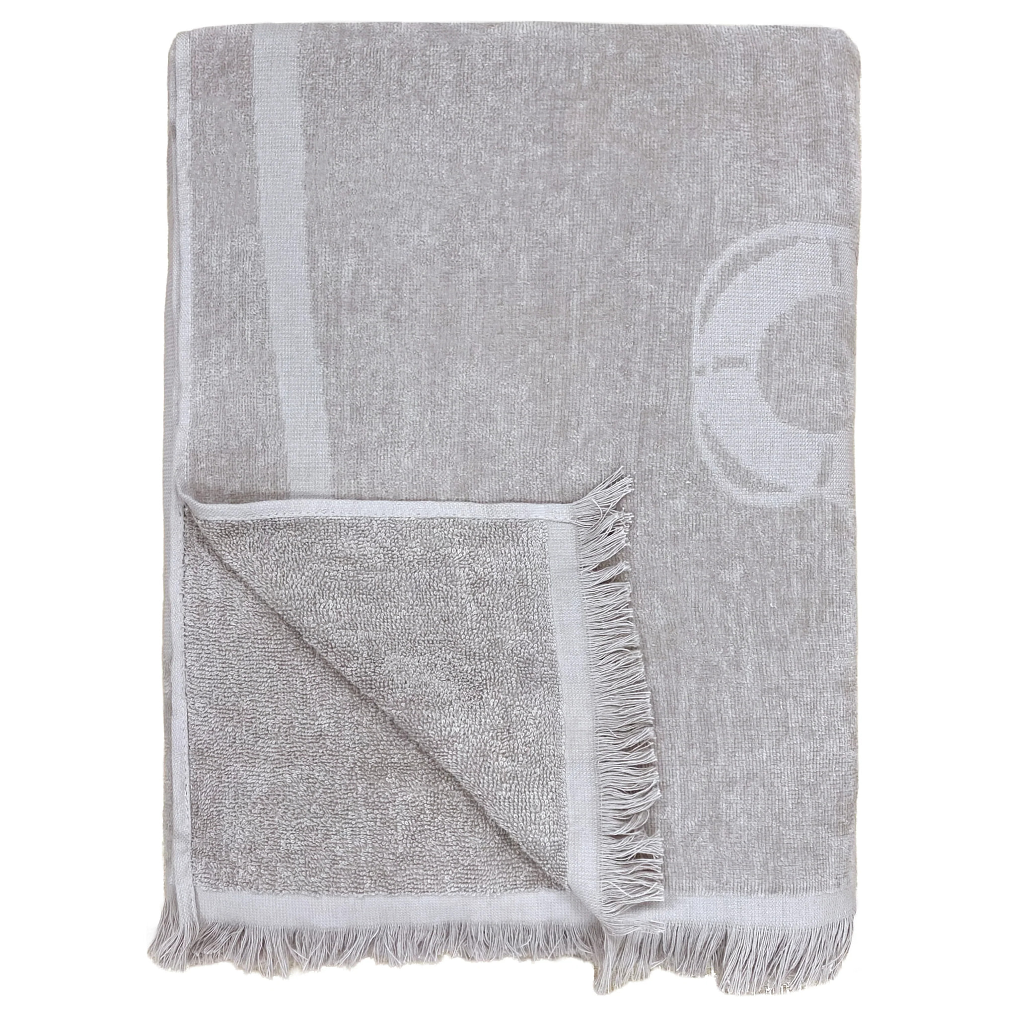 Serviette de plage éponge velours Jacquard ciselée - Goldrock - 140x180cm - 340g/m²