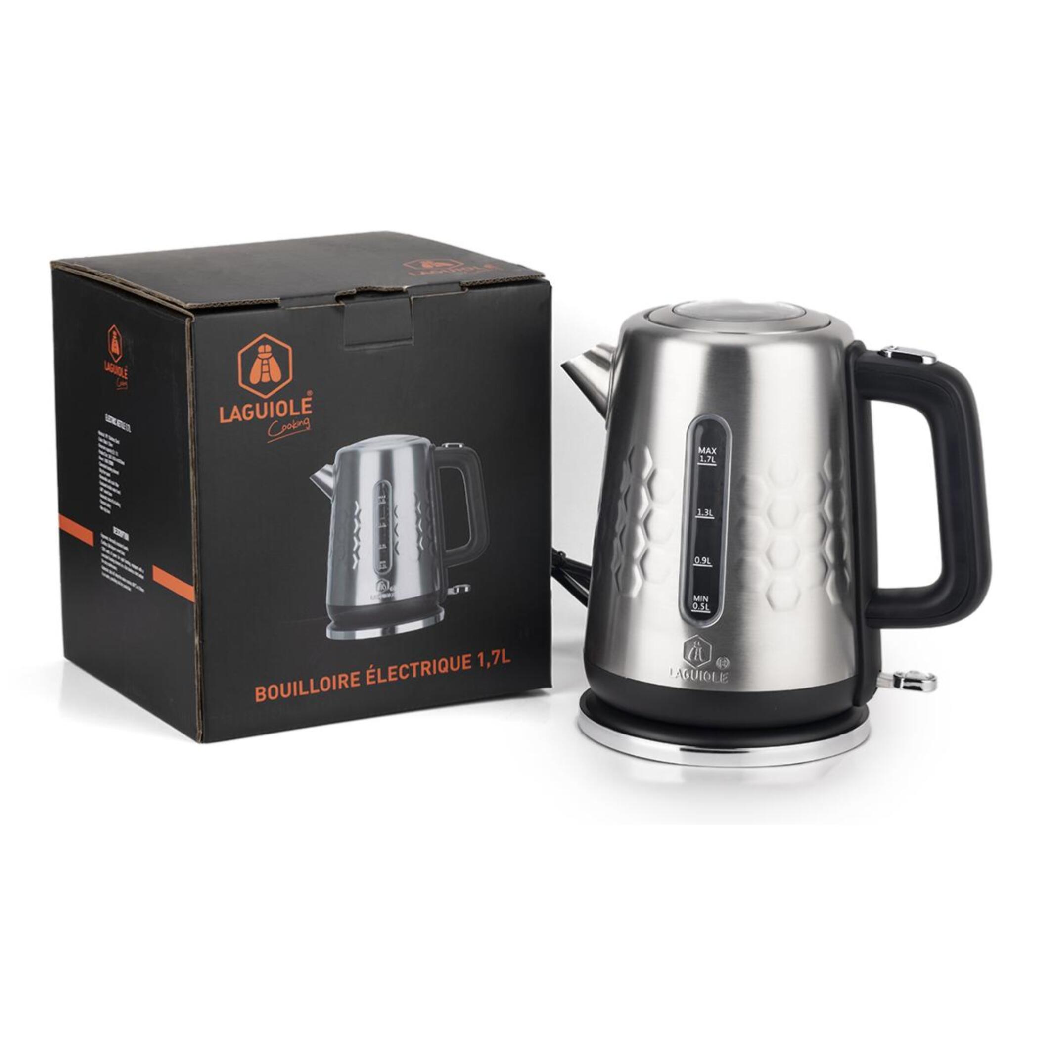 Bouilloire électrique en inox 1,7l
