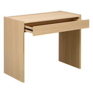 Bureau John rectangulaire 50x100cm 1 tiroir beige