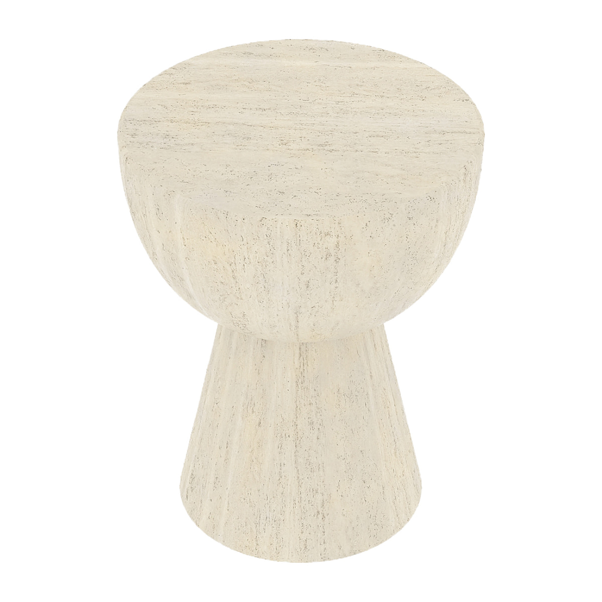 Dahlia – Table d'appoint en magnésie blanche mouchetée