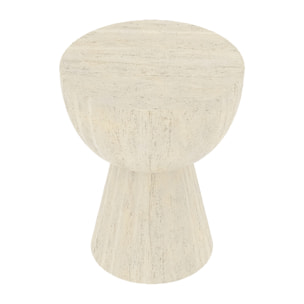 Dahlia – Table d'appoint en magnésie blanche mouchetée