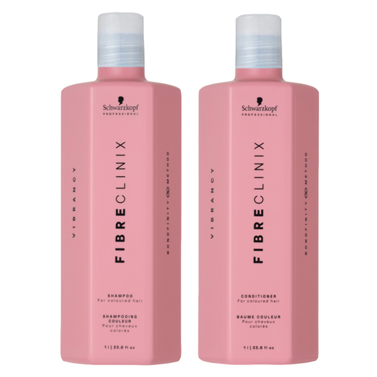 SCHWARZKOPF Kit Fibre Clinix Vibrancy Shampoo 1000ml + Conditioner 1000ml