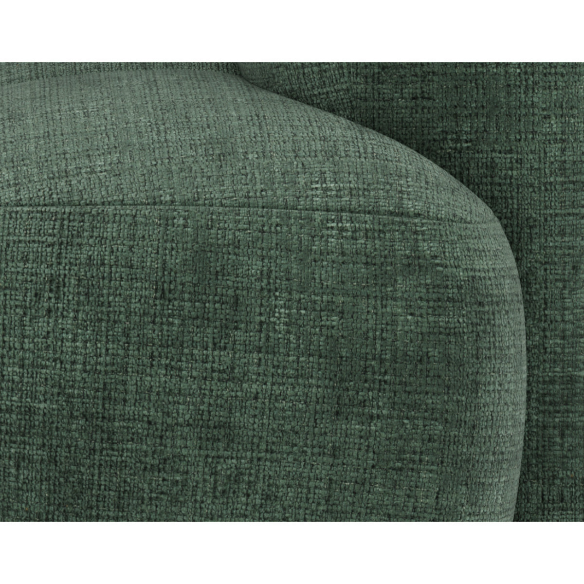Grace - module d'assise droit en velours texturé - Vert