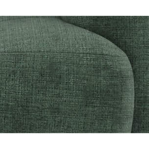 Grace - module d'assise droit en velours texturé - Vert