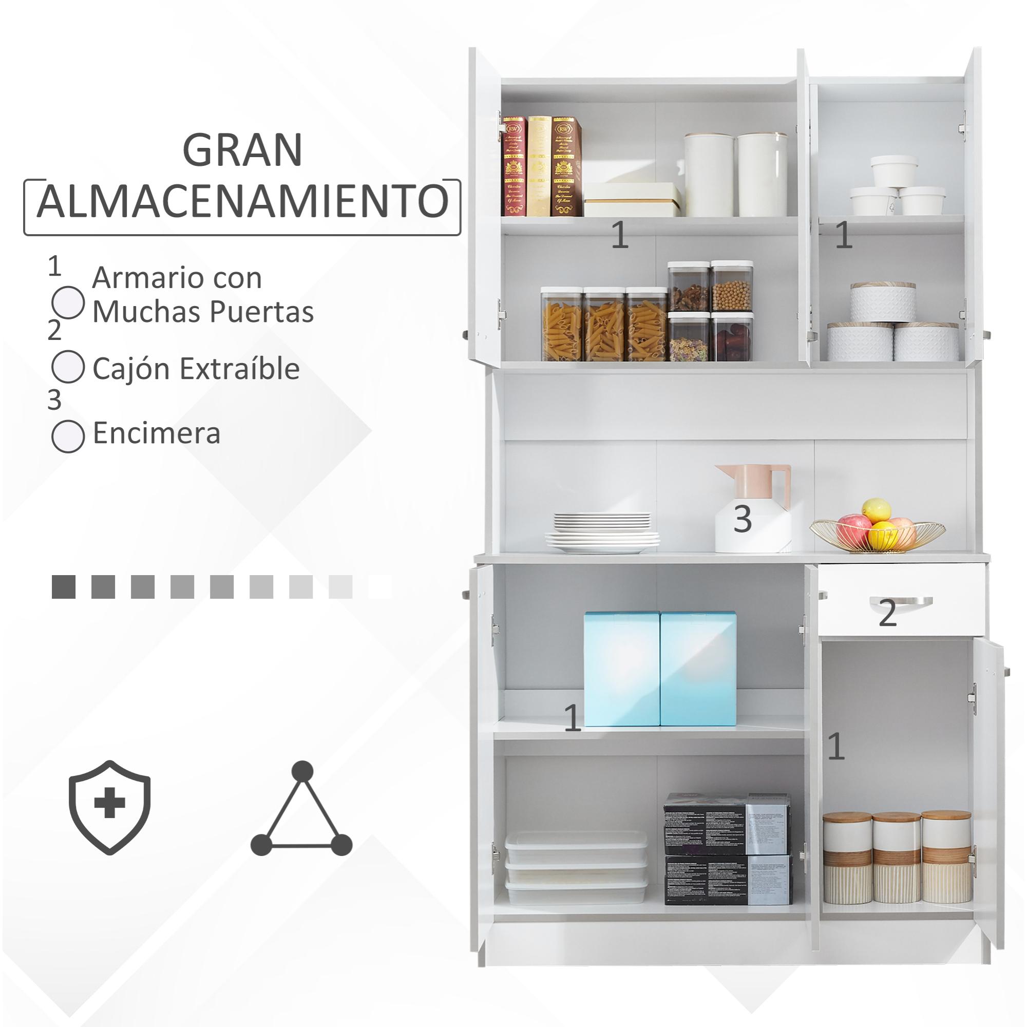 Gabinete de Almacenaje con Estante de Madera y Metal Blanco