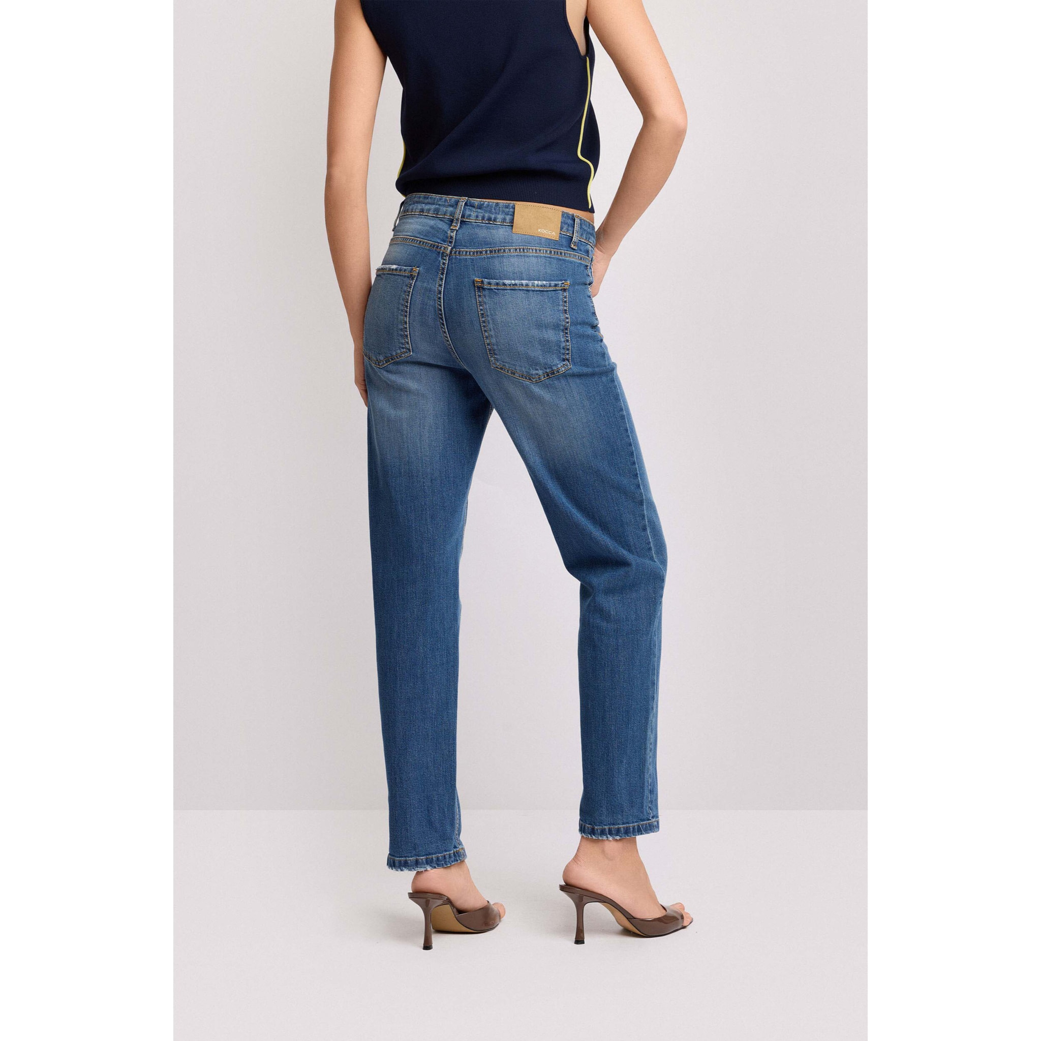 Kocca - Pantaloni in denim relaxed fit Donna, Denim
